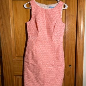 Antonio Melani A-Line Dress. Size 4. Salmon White Patter. Great Condition.